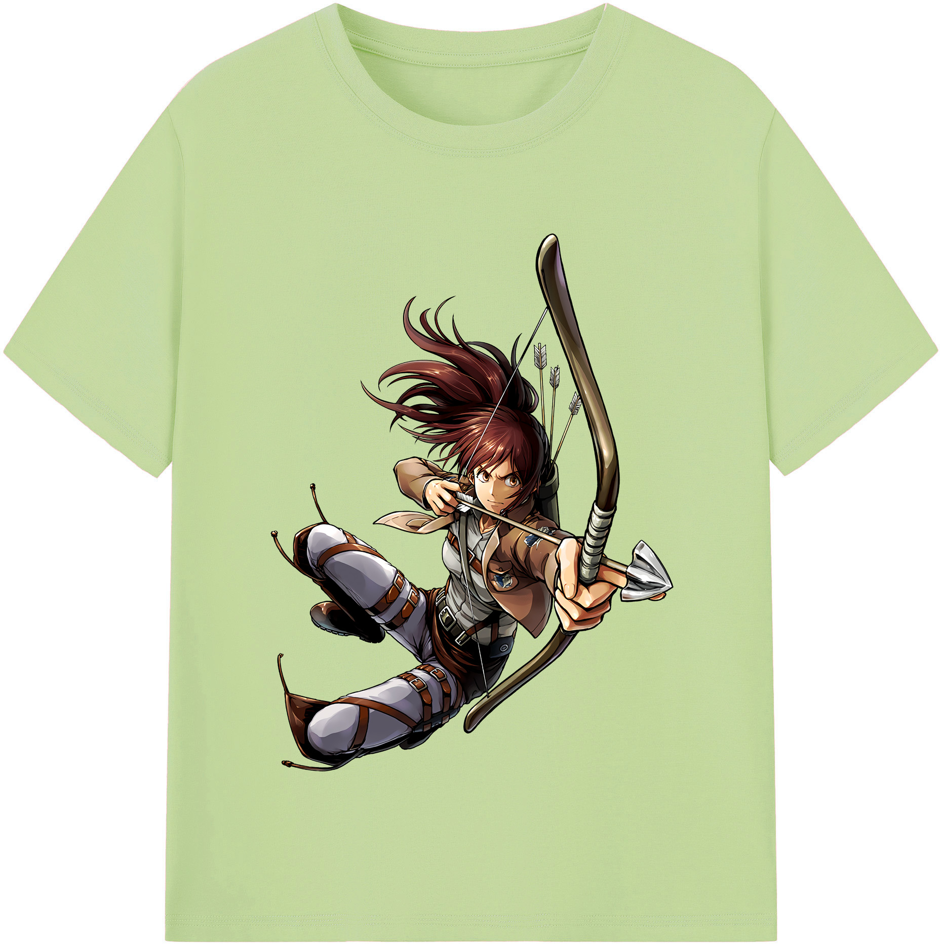 （画像用） 進撃の巨人 サシャ·ブラウス Attack on Titan Sasha Blaus 綿100％半袖Tシャツ（フロントプリント）